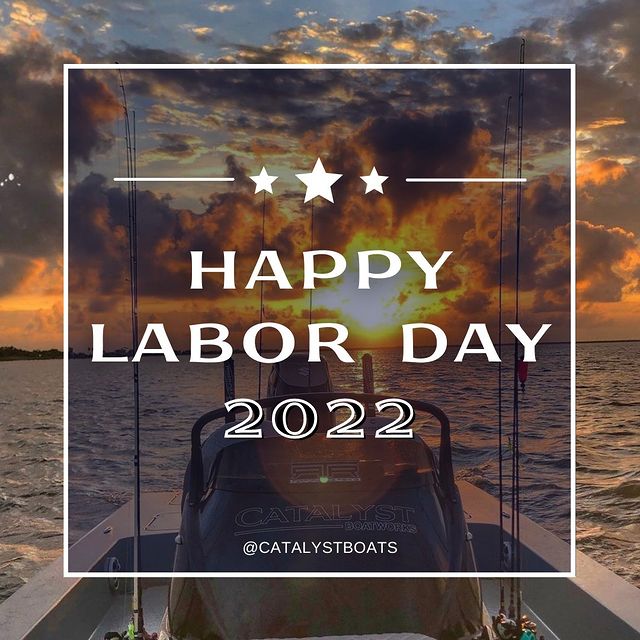 Happy Labor Day from the Catalyst Boat Works family to yours.We are thankful for our team and the work they put in daily to make exploring the coast possible!We believe that if you work hard, you should play hard too. ?☀️We hope everyone has a happy & safe Labor Day with their families.? : @spencercuniff
.
.
.
#trout #texas #redfish #rojos #saltwaterfishing #saltlife #wadefishingtexas #texaswadefishing #redfish #stringerfull #outdoors #outdoorlife #guide #guidedfishing #texasgulfcoast #shallowwaterboats #bayboats #baffinbay #fishbaffinbay #customboats #buildyourboat #catalyst #catalystboatworks
#enjoythecoast #explorethecoast #gowhereyouwannago #itsourpassion